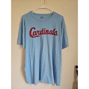 '47 Brand ST LOUIS CARDINALS Stitched  Men's T-Shirt Size XL Light Blue